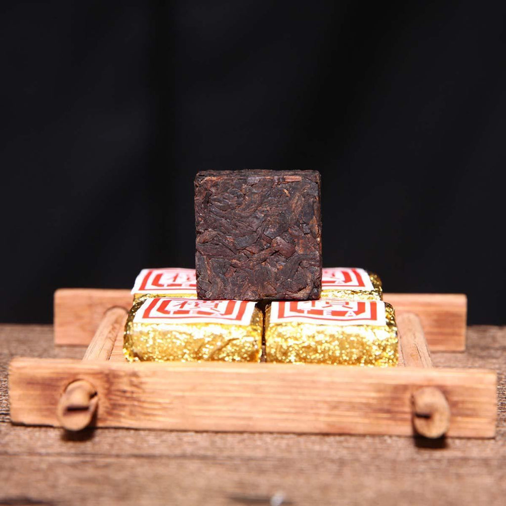 50g-500g Natural Yunnan Bulk Cooked Puerh Tea Bohai Square Mini Pu'er Brick Tea