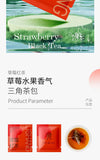 Strawberry Black Tea Triangle Tea Bags Ceylon Loose Leaf Cold Brew Tea