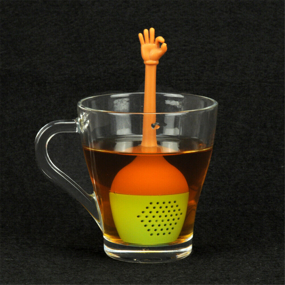 Funny Hand Gestures Silicone LooseLeaf Spice Tea Infuser Tea Strainer Diffuser
