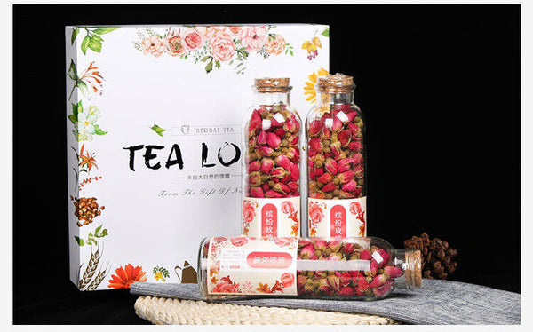 150G Rose tea, osmanthus box, flower fruit tea, gift box, flower tea