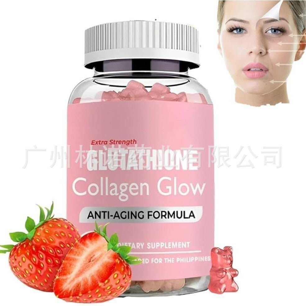 Glutathione Collagen glow anti-aging skin whitening gummies 60 gummies Main image