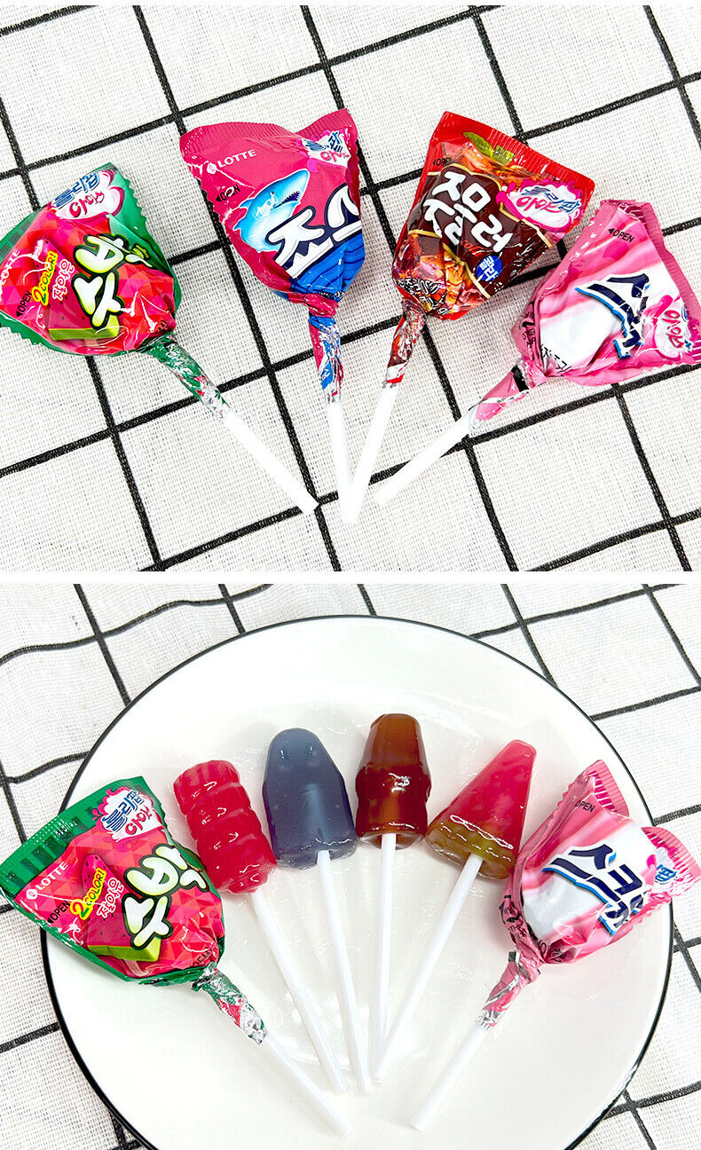 Korean Snack Lotte Lotte Ice Cream Cartoon Lollipop Candy 60pcs 660g