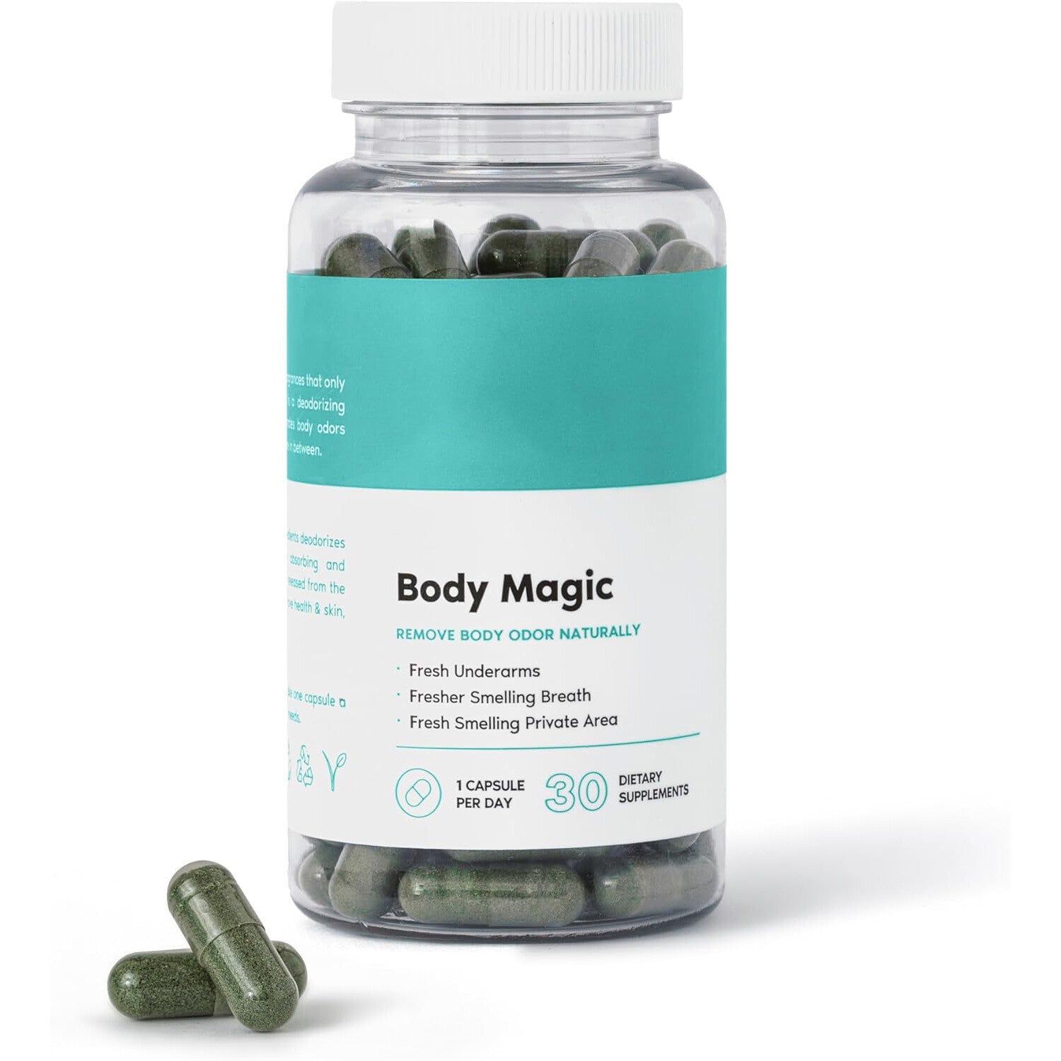 Natural Chlorophyll Capsules for Gut Health & Skin Detox Body Odor,30 Capsules Main image