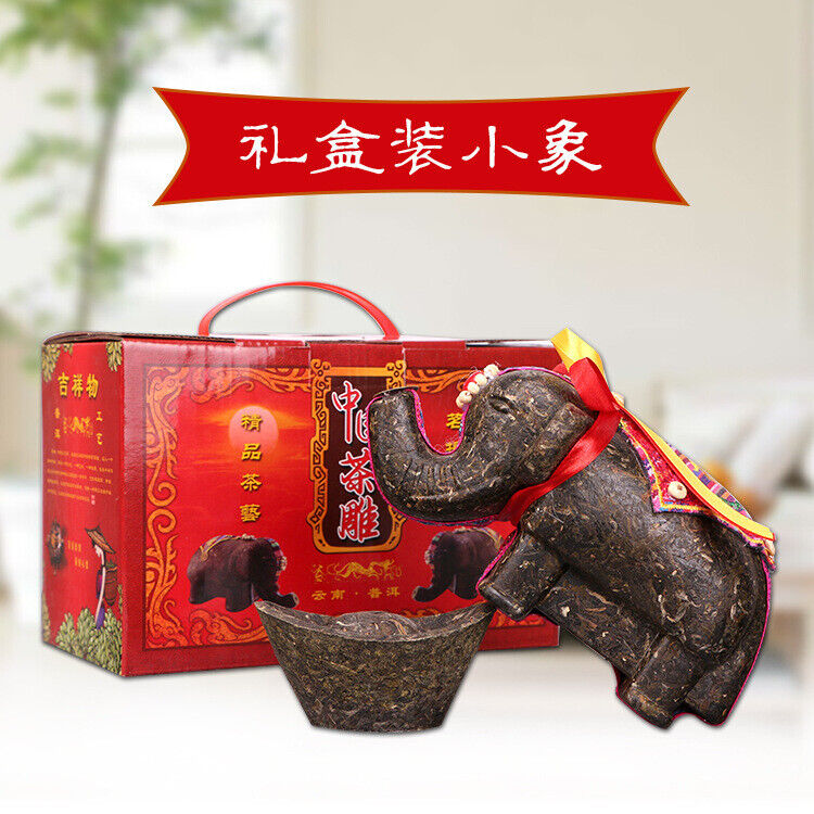 Ruyi auspicious craft tea three-dimensional tea carving small elephant ornaments Secondary image
