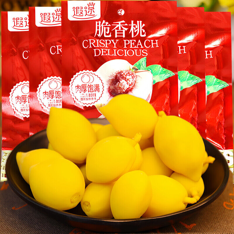 Childhood Retro Treat Preserved Fruit Crispy Sweet & Sour Yellow Peach Snack Main image