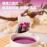 Black Goji Mulberry Rose Tea 50 Count Triangular Bags with Rose Petals