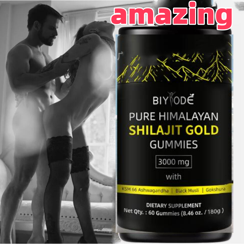 100% Pure Himalayan Shilajit Gummies Organic ,Ashwagandha  Boost Energy 60count Main image