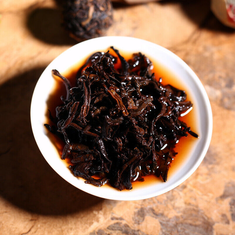 Big Leaf Pu'er Ripe Tea Premium Fermented Pressed Black Tea 500g Pu-Erh Tuocha