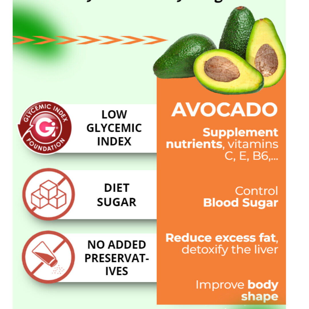 Pure Avocado Beauty Milk Green Juice Powder Instant Solid Drink 10 g*10 bags