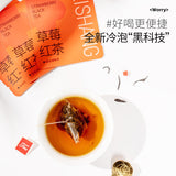 Strawberry Black Tea Triangle Tea Bags Ceylon Loose Leaf Cold Brew Tea