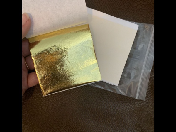 K Pure Genuine Gold Leaf Foil Sheet For Art Crafts Design Gilding Framing Scrap