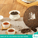 357g 8562 TAETEA Ripe Pu-erh Pressed Tea 1701 MengHai Dayi Ripe Puer Tea Cake