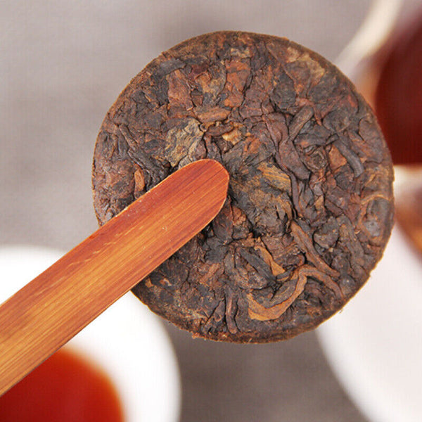 200g Pu'er small tea column tea cake Ripe Tea Fermented craft tea Health Care