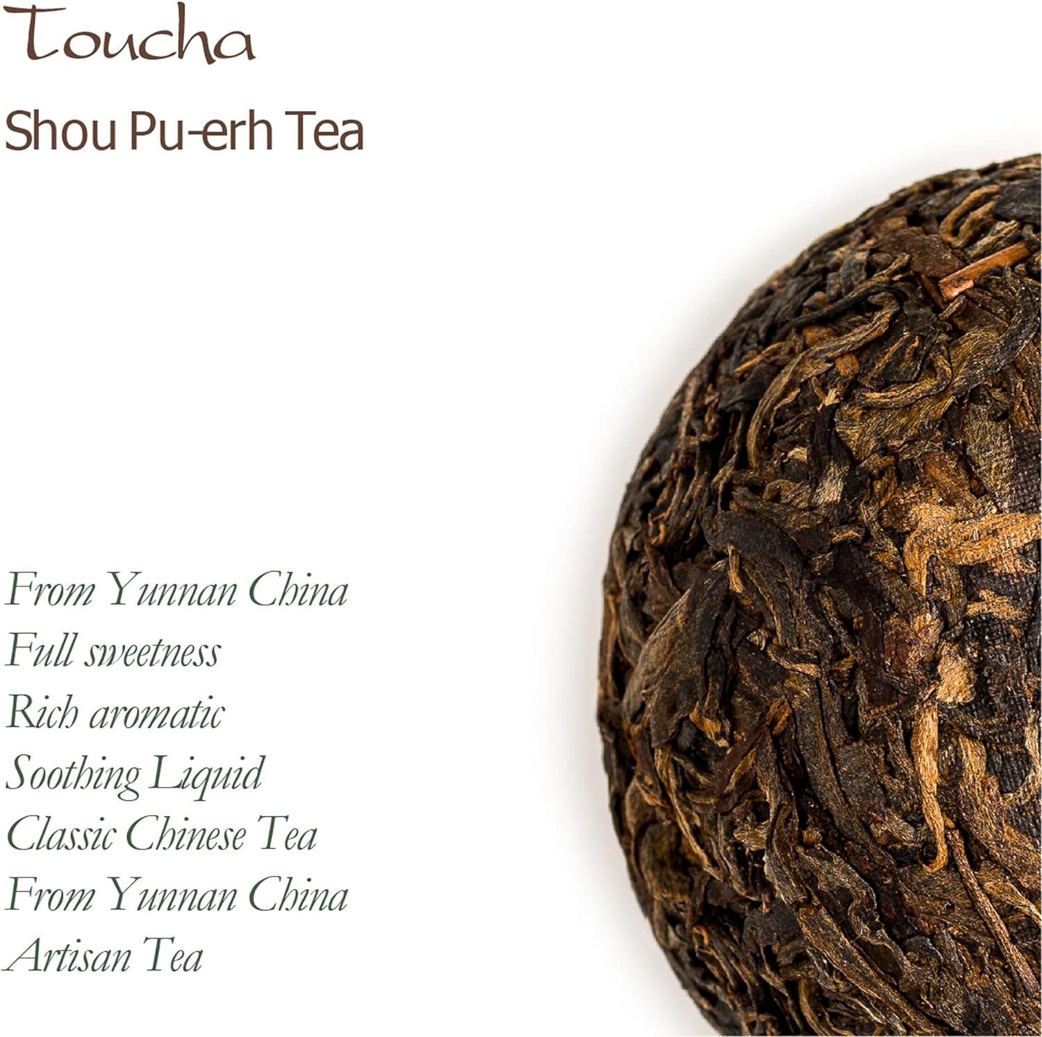 Toucha Pu-erh Tea Yunnan China - TOU Cha Bird Nest Pressed Chinese Puer Tea 100g Secondary image