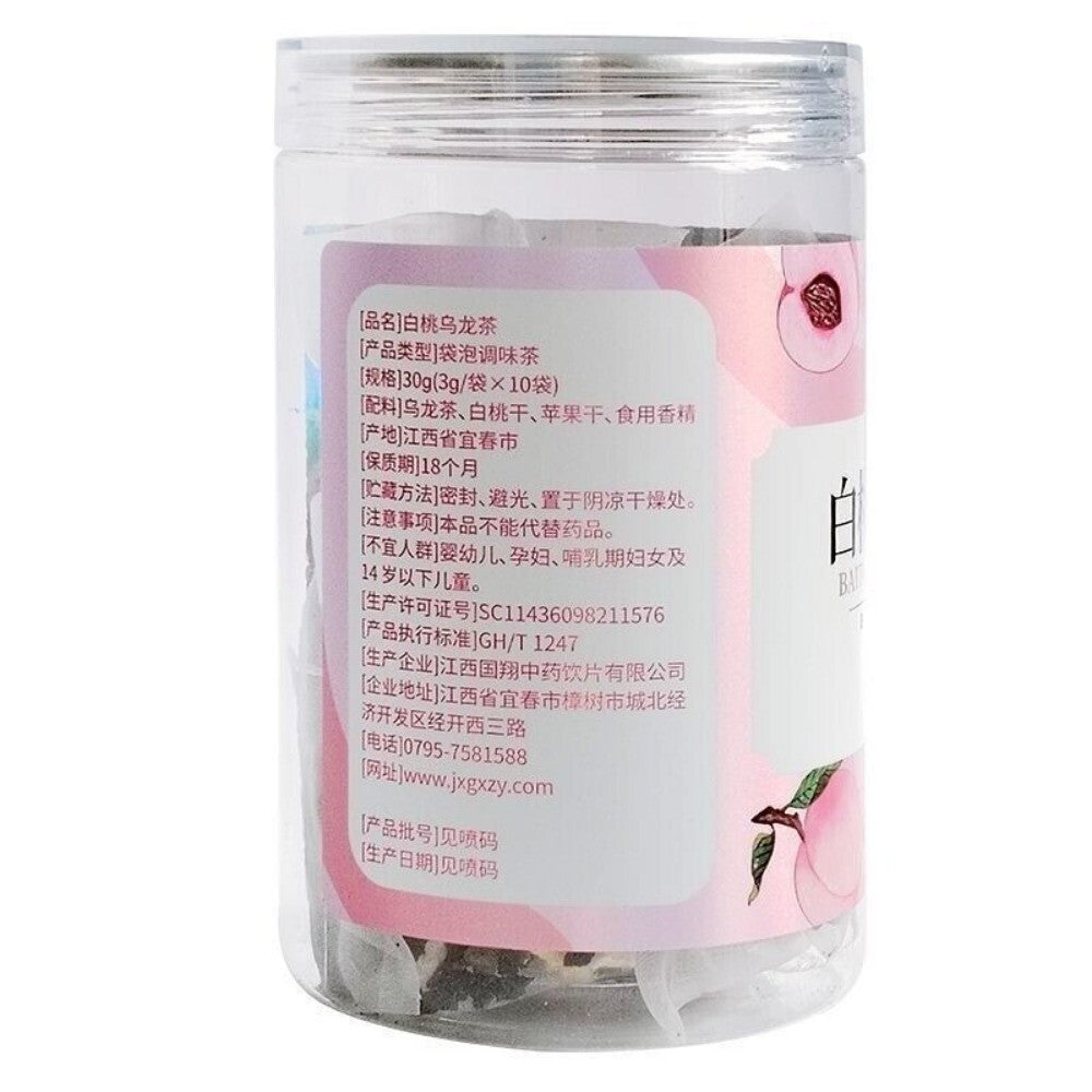 White Peach Oolong Tea 30g 10 Bags Natural Fruity Flavor Premium