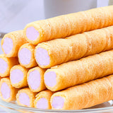 New Taro Milk Filled Egg Roll Crispy Snack with Rich Creamy Flavor
