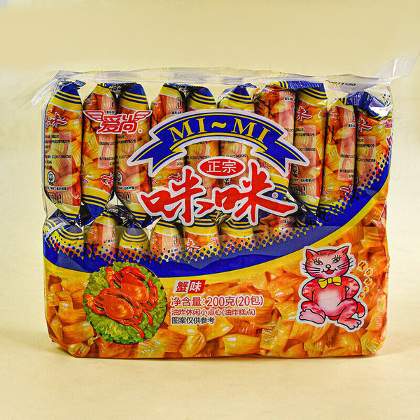 Aishang Mimi shrimp and crab flavored strips snack food 10g*20 packs 爱尚咪咪虾蟹味零食
