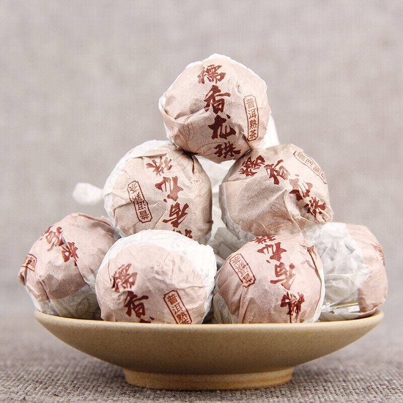 Glutinous Rice Fragrance Puerh Ripe Tea Dragon Pearl 500g Puerh Tea Tuocha