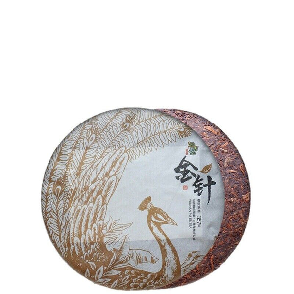 Puerh Ripe Tea Cake Aged Golden Needle 357g Tea Pu-er Tea Cake