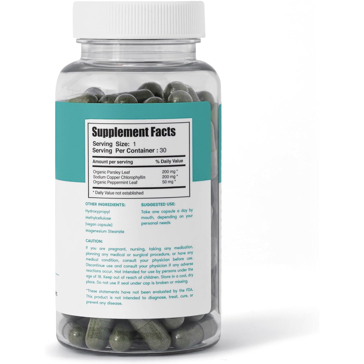Natural Chlorophyll Capsules for Gut Health & Skin Detox Body Odor,30 Capsules