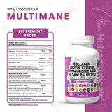 Collagen Botin Keratin Hyaluronic, Acid & Saw Palmetto Capsules -90 Capsules