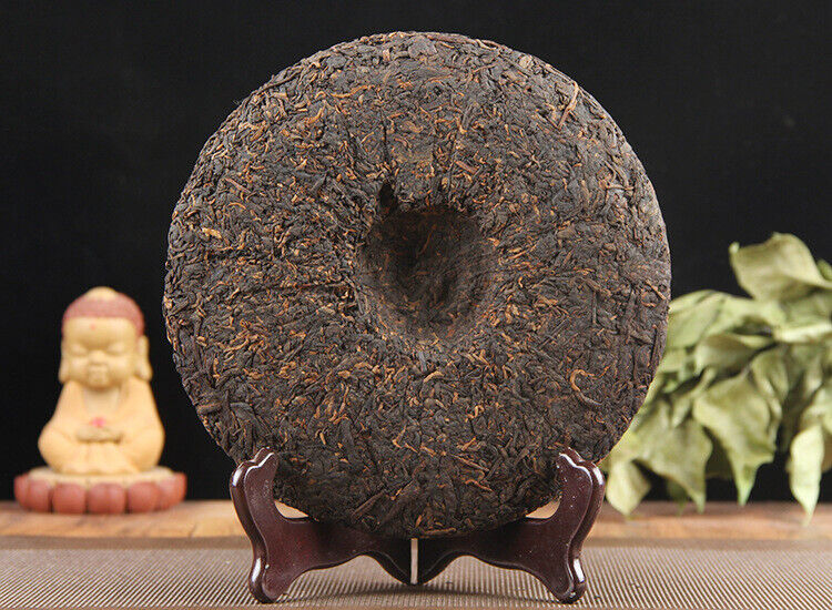 Long Yuan No. Pu'er Ripe Tea Cake Ancient Tree Yunnan Seven Seeds Cake 380g/cake