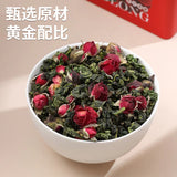 Floral Fruit Tea for Women’s Wellness  Tin Can Rose Oolong Tea with Rose Petals