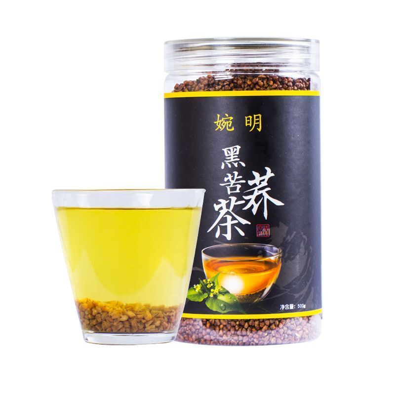 Wanming Longzhu black buckwheat tea cans buckwheat tea herbal health tea 17.6oz Main image