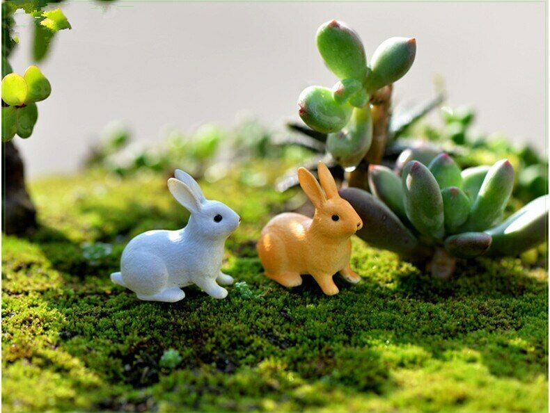 Moss Micro Landscape Deco Garden Mini 3pcs Rabbit Bottle Decoration Supplies