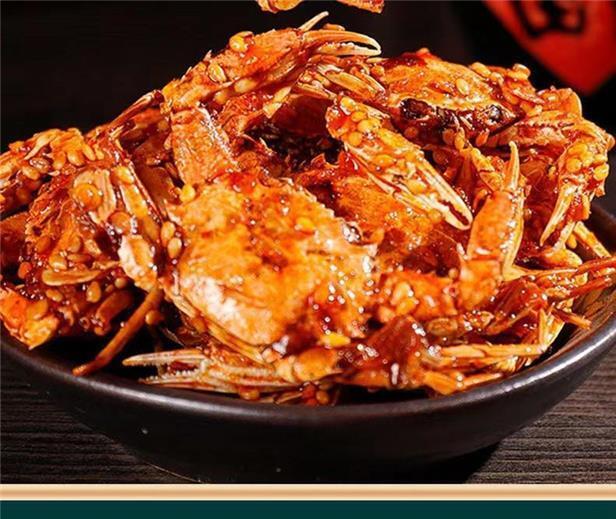 55g/bag Small Crab Snacks Ready-to-eat Crispy Sweet and Spicy Sea Crabs