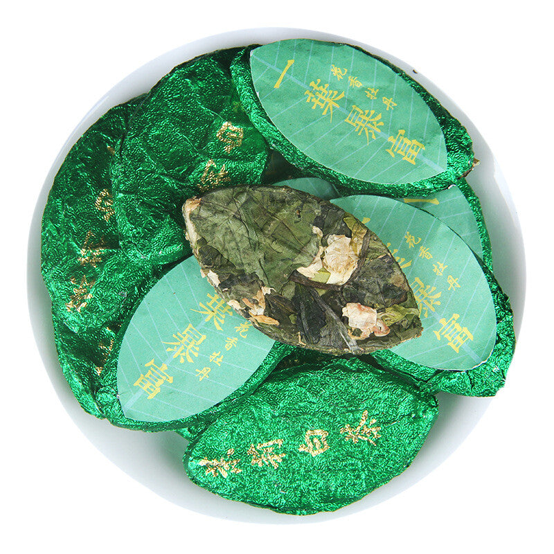 Small Tea Cakes Jasmine White Tea Floral Aroma Jasmine Flower Aged White Tea