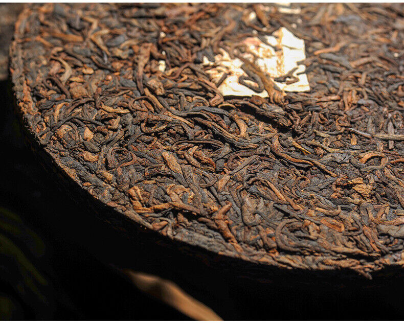 357g Brown Mountain Ancient Tree Ripe Tea Cake Yunnan Pu'er Ripe Tea