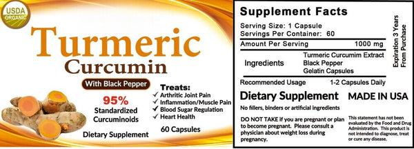 Organic Turmeric With 95% Curcumin Joint and Muscle Pain Relief  Qunol Turmeric