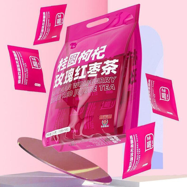 Aunt Aunt Sent Girlfriend Brewing Goddess Tea Longan Wolfberry Rose Red Date Tea