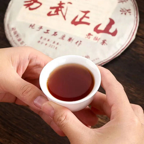 Good Drink Pu'er Tea Cake Puer Tea Menghai Direct Origin Ripe Qizi Puer Tea 357g