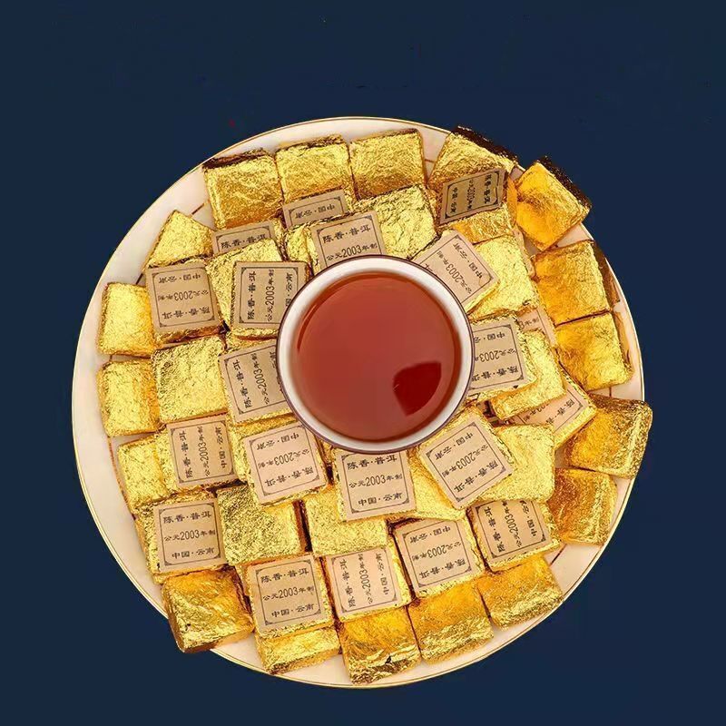 Premium Yunnan Pu-erh Tea Cake Rich Aroma Glutinous Rice Flavor Aged Ripe Tea Secondary image