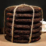 Aged Zhong Cha Green Seal Chinese Pu er Tea Yunnan Cooked Puer Ripe 357g