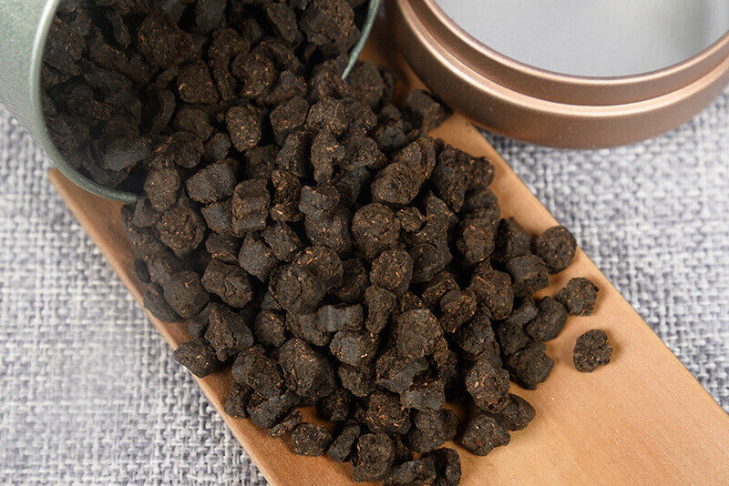 Yunnan Puerh Tea Fossil Glutinous Fragrance Broken Silver 100g Tin Cooked Tea
