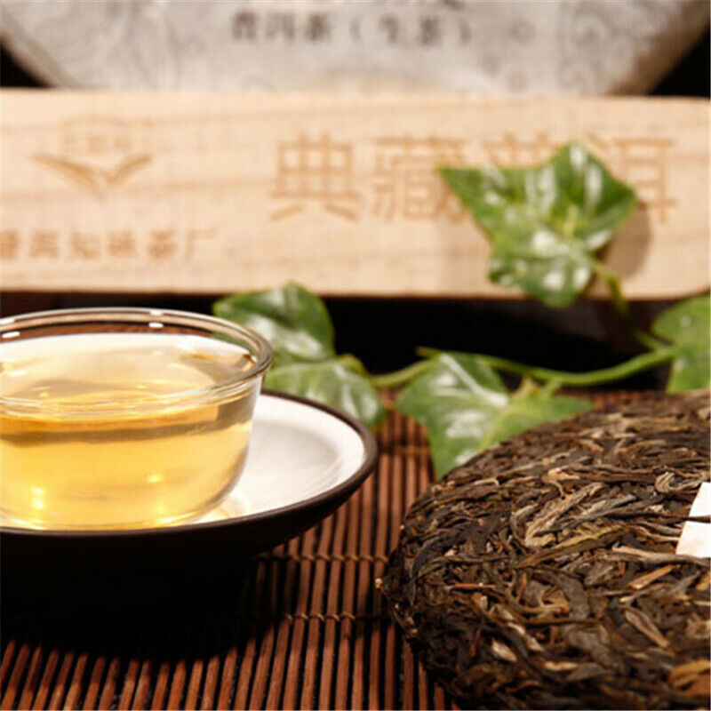 357g Pu-erh Tea Cake cha Pu'er Menghai Sheng Tea Organic Green Tea China Yunnan Secondary image