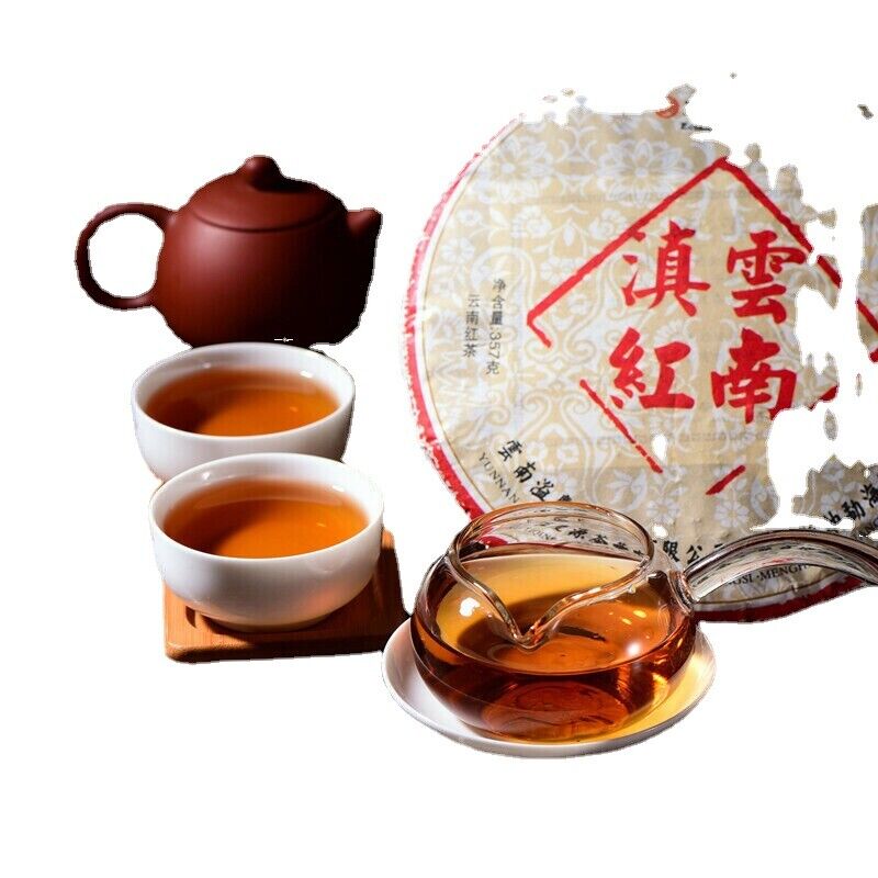 TeaPu-Erh Tea Cake Spring Pu'er Black Tea Healthy 357g Top-Grade Yunnan Dian Hong