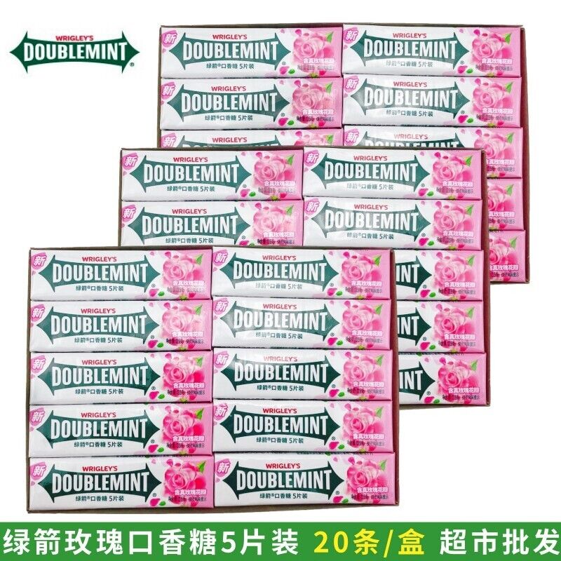 Rose Mint DOUBLEMINT Kaugummi 5pcs x 20 Portable Pack für frischen Atem