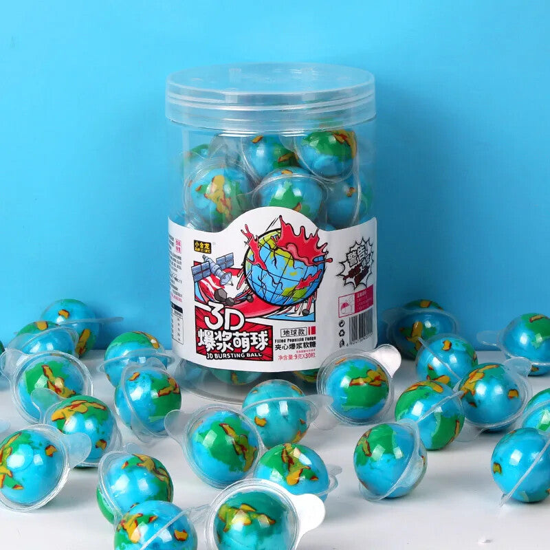 Funny Spherical Gum Eyeball Gummy Candy 30pcs Fruit Flavored 3D Gummy Ball Candy