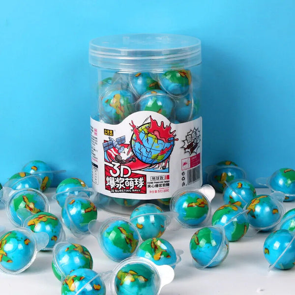 Funny Spherical Gum Eyeball Gummy Candy 30pcs Fruit Flavored 3D Gummy Ball Candy