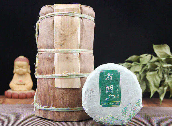 100g Pu-erh Raw Tea Cake 普洱生茶饼布朗山普洱七子饼圆茶生饼100克小饼茶叶