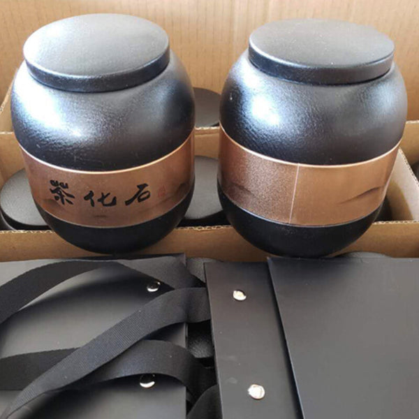 500g Ripe Glutinous Fragrance Fossilize Tea Tin Tea Gift Yunnan Pu-erh Tea