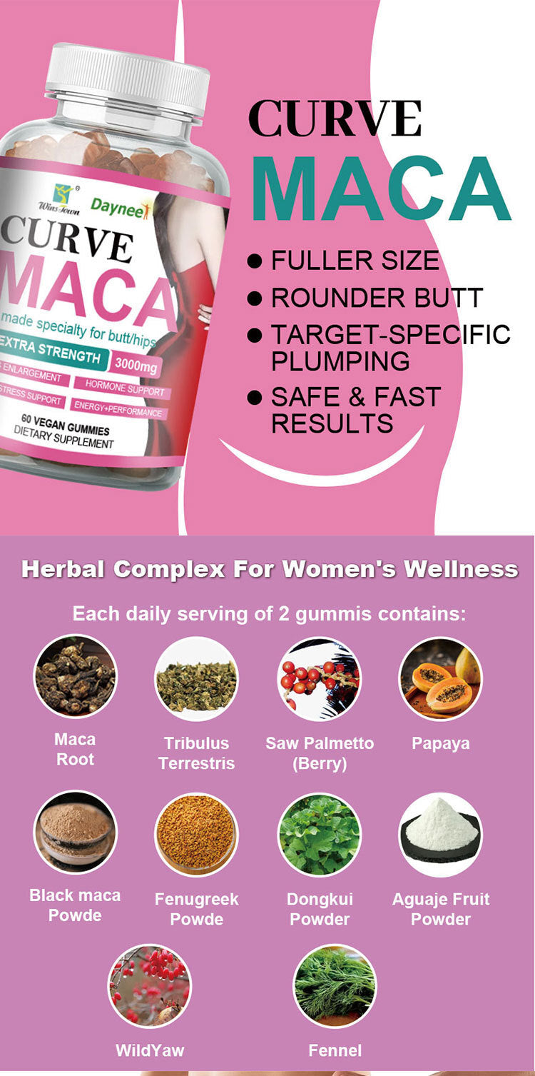 Curve Maca Gummies Butt Enhancement Gummy 3g* 60 pcs/bottle