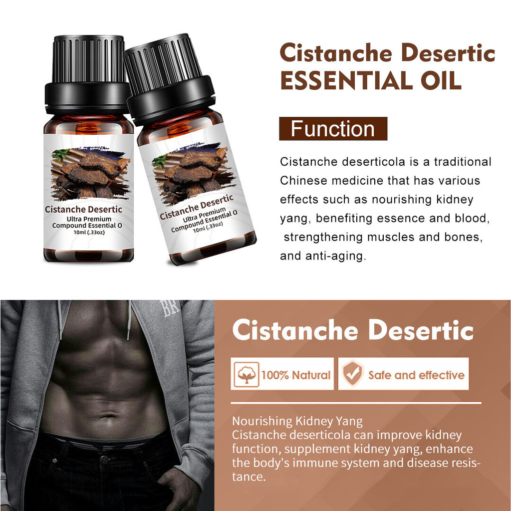 10ml Cistanche Deserticola Men's Health Care Massage Oil, Herbal Essential Oil