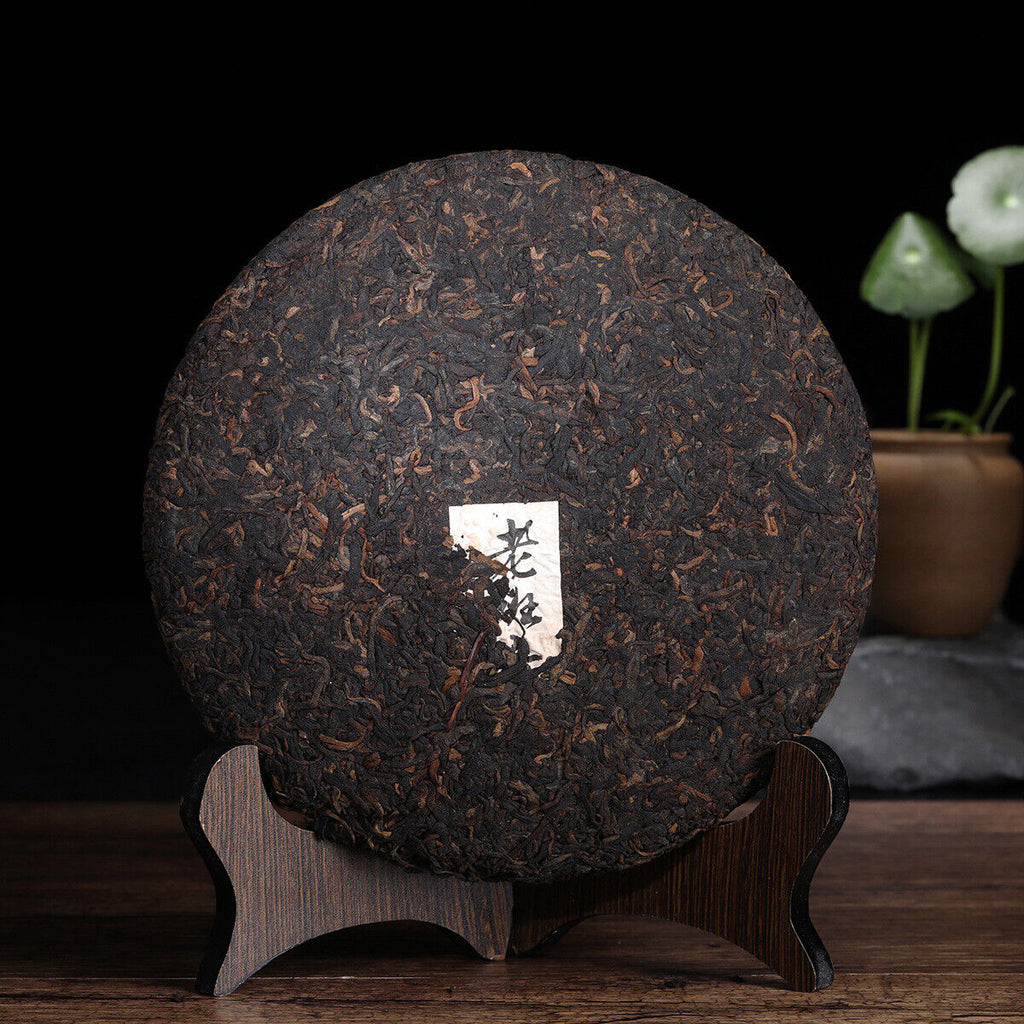 357g Yunnan OldPanzhang Puerh Ripe Tea Cake Menghai Flavor Pure Material