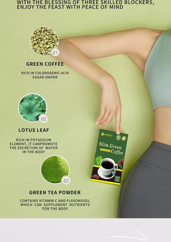 Slimming Green Coffee Instant Fat Burn Weight Loss Coffee 10g*20 Bags