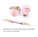 Exquisite Gifts Pink Leather BDSM Products Bondage Cuffs adult sex toys